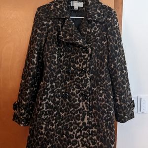 Ann Klein Leopard Coat